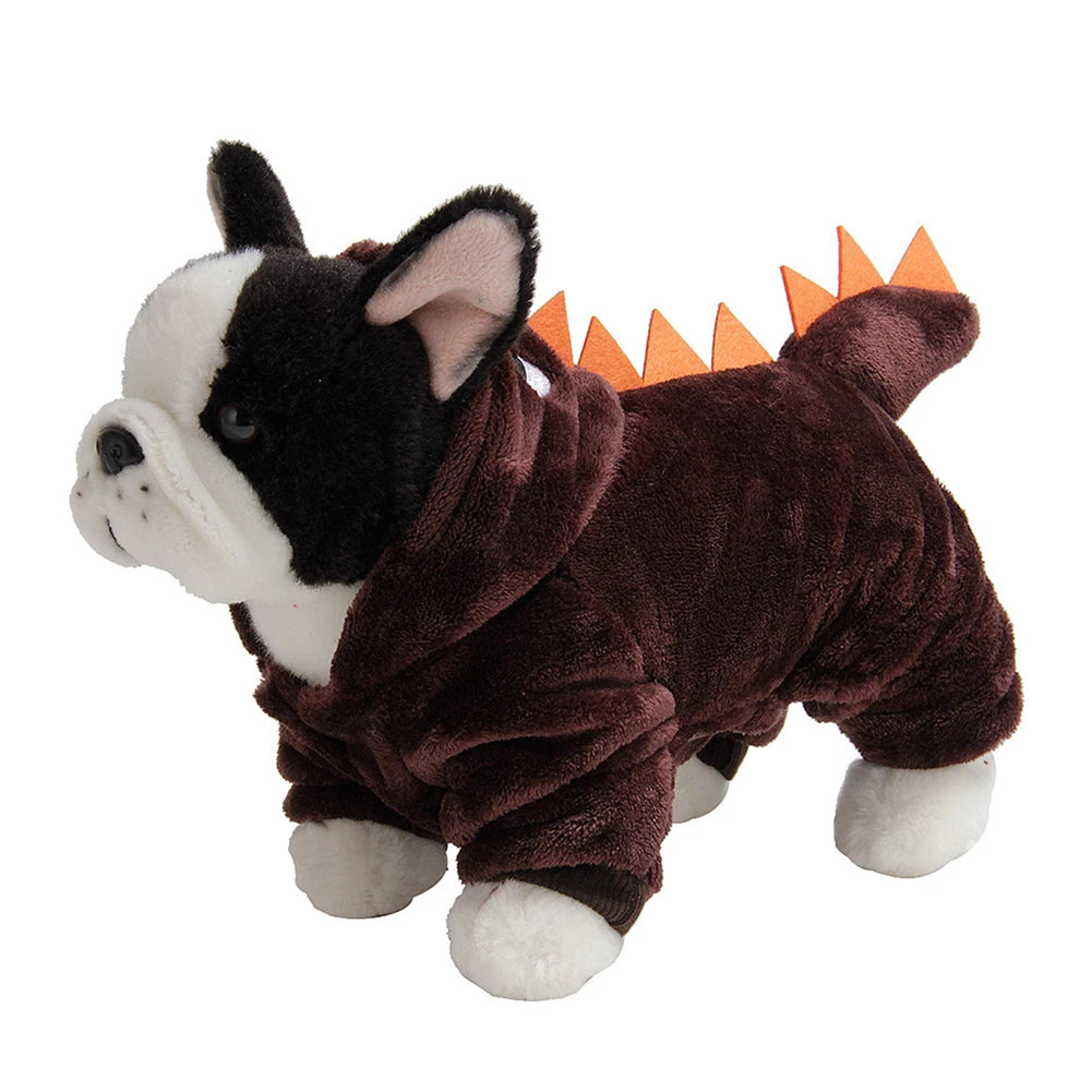 Party Halloween Decoration Cute Dinosaur Shape Dog Clothes Jumpsuits for Pets Dog Puppy Hoodie Clothes DIY Cosplay Costume