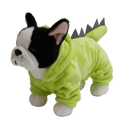 Party Halloween Decoration Cute Dinosaur Shape Dog Clothes Jumpsuits for Pets Dog Puppy Hoodie Clothes DIY Cosplay Costume