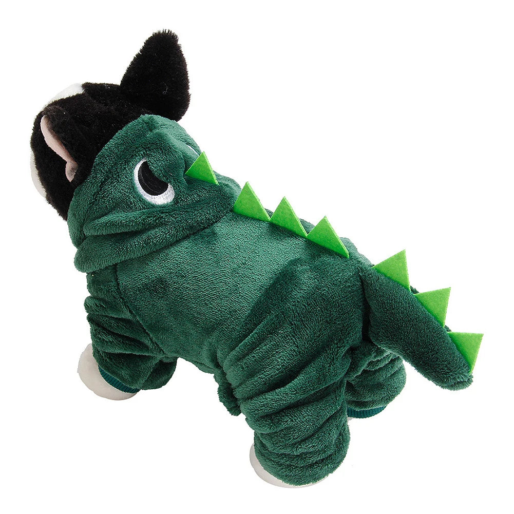 Party Halloween Decoration Cute Dinosaur Shape Dog Clothes Jumpsuits for Pets Dog Puppy Hoodie Clothes DIY Cosplay Costume